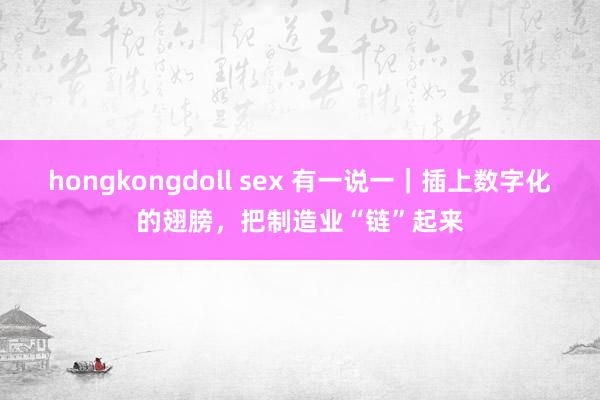 hongkongdoll sex 有一说一｜插上数字化的翅膀，把制造业“链”起来