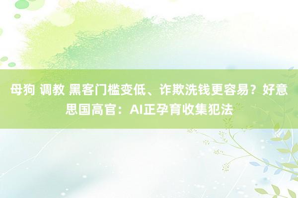 母狗 调教 黑客门槛变低、诈欺洗钱更容易？好意思国高官：AI正孕育收集犯法