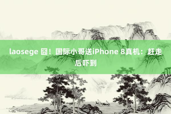 laosege 囧！国际小哥送iPhone 8真机：赶走后吓到