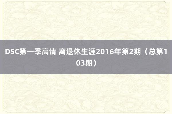 DSC第一季高清 离退休生涯2016年第2期（总第103期）