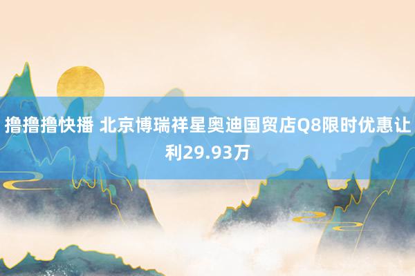 撸撸撸快播 北京博瑞祥星奥迪国贸店Q8限时优惠让利29.93万